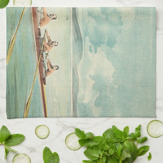 上の漕ぎ手 キッチンタオル (折り畳み)