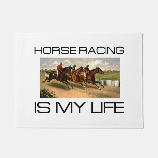 上の競馬は私の生命です ドアマット (正面)
