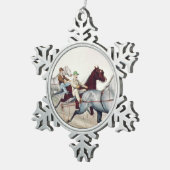 上の繋駕競走 スノーフレークピューターオーナメント (右)