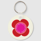 上の花 キーホルダー (正面)