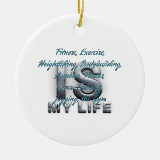 上の訓練は私の生命です セラミックオーナメント (正面)