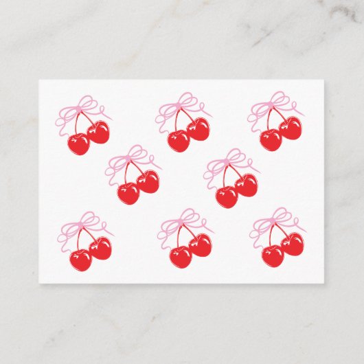 上の赤ちゃんシャワー上にさくらんぼをshesおむつラッフル エンクロージャーカード (裏面)