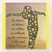 上の通り、コースターの下 ガラスコースター (正面)