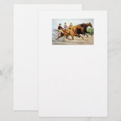 上の速歩馬 便箋 (正面/裏面)