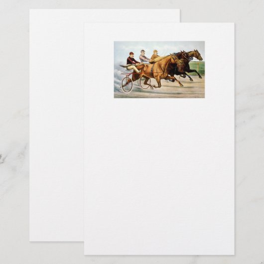 上の速歩馬 便箋 (正面/裏面)