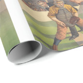 上の野球の娯楽 ラッピングペーパー (ロールコーナー)