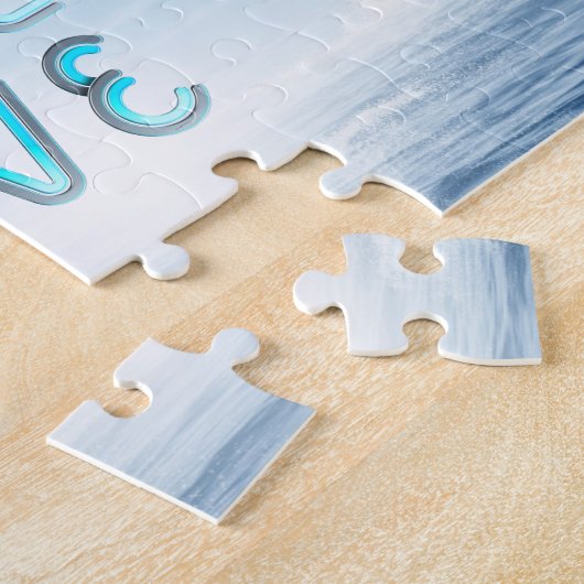 上の飛び込みの女の子の飛び込み ジグソーパズル (側面)