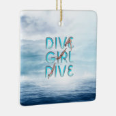 上の飛び込みの女の子の飛び込み セラミックオーナメント (右)