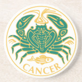 上の〔占星術の〕十二宮図のがん徴候 コースター (正面)