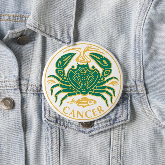 上の〔占星術の〕十二宮図のがん徴候 缶バッジ (インサイチュ)