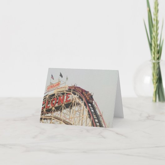 「上の」空白のなメッセージカードからの眺め カード (正面)