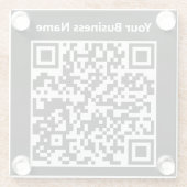 上のBusiness NameとQRコード ガラスコースター (裏面)