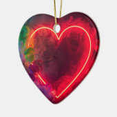 上のSmoking Red Hot Valentine Heart セラミックオーナメント (左)
