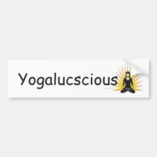 上のYogalotus バンパーステッカー (正面)