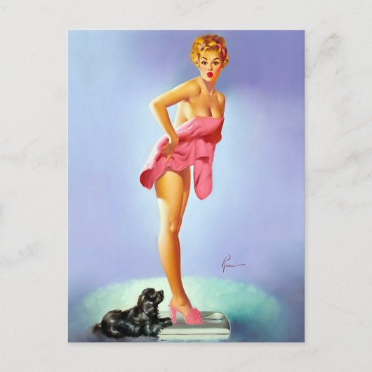 上はかりで測に ポストカード (正面)