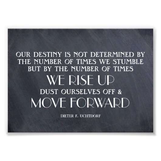 上へ上へ移動と前方へ移動の感動的引用文 フォトプリント            (正面)