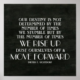 上へ上へ移動と前方へ移動の感動的引用文 ポスター