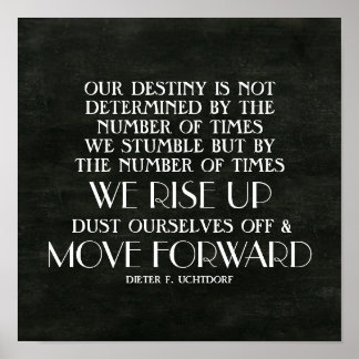 上へ上へ移動と前方へ移動の感動的引用文 ポスター