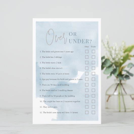 上または下の笛の空のブライダルシャワーゲーム (スタンド正面)