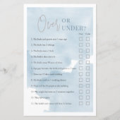 上または下の笛の空のブライダルシャワーゲーム (正面)