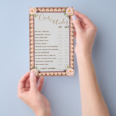 上または下ピンクのフローラカップルのシャワーゲームカード チラシ (ハンドル)