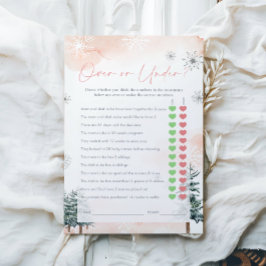 上または下 – ベビーシャワーゲーム冬のテーマ