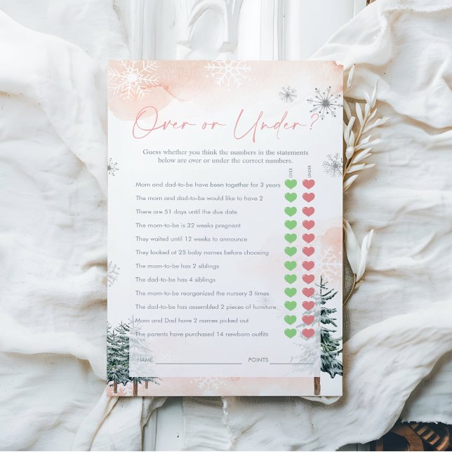 上または下 – ベビーシャワーゲーム冬のテーマ (クリエイターアップロード済み)