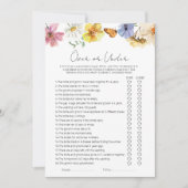 上または下 |ボーブライダルシャワーゲームカード 招待状 (正面)