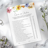 上または下 |ボーブライダルシャワーゲームカード 招待状