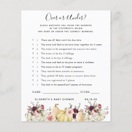 上または下 |赤ちゃんシャワーゲーム