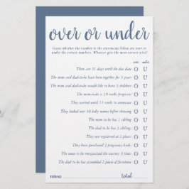 上まシンプルたは下の | Dusty Blueゲームカード