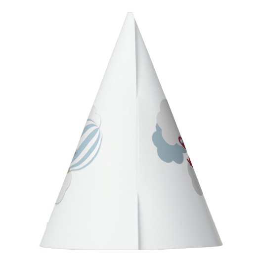 上りおよび遠くにの上! 飛行機の誕生会の帽子 パーティーハット (裏面)