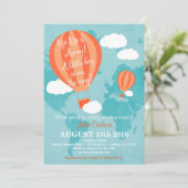 上りの遠くになベビーシャワーの招待の男の子の上 招待状 (スタンド正面)