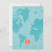 上りの遠くになベビーシャワーの招待の男の子の上 招待状 (裏面)