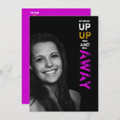 上り及び遠くにな卒業の招待状の上 招待状 (正面/裏面)