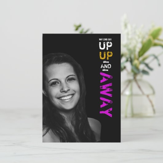 上り及び遠くにな卒業の招待状の上 招待状 (スタンド正面)