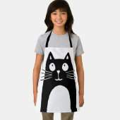 上を向おもしろいいた黒猫 エプロン (インサイチュ)
