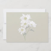 上を向く小さなデイジーのウェディング用品 招待状 (裏面)