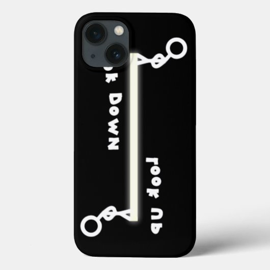 上を見るか、下を見るか(&スティックマン) Case-Mate iPhoneケース (裏面)