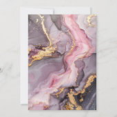 上エレガント手80歳の誕生日パーティー 招待状 (裏面)