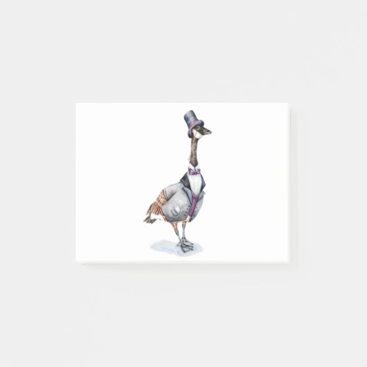 上ビクトリアン帽のガチョウ ポストイット (正面)