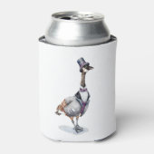 上ビクトリアン帽のガチョウ 缶クーラー (缶正面)