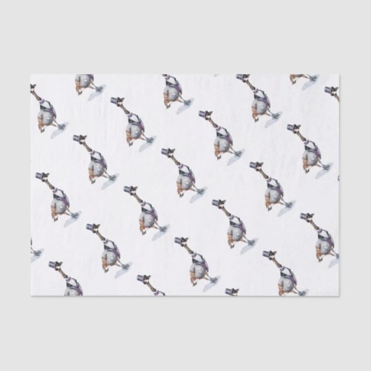 上ビクトリアン帽のガチョウ 薄葉紙 (正面)