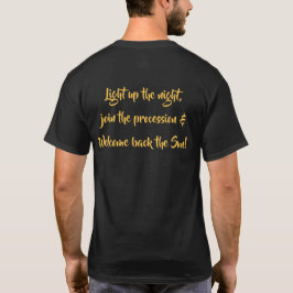 上ヘリーオウム!ライトアップ夜の文字 Tシャツ