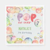 上ポップ・アートのだ！シャボン玉の誕生日キッド スタンダードランチョンナプキン (正面)