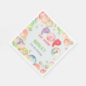 上ポップ・アートのだ！シャボン玉の誕生日キッド スタンダードランチョンナプキン (角)