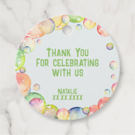 上ポップ・アートのだ！シャボン玉感謝してい生児 フェイバータグ