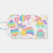 上ポップ・アートのだ！パステルポップ・アートのイット誕生日キッズ ギフトタグ (裏面横)