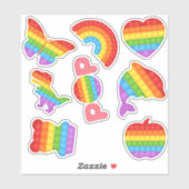 上ポップ・アートのだ！パステルポップ・アートのitキッズステッカー シール (シート)