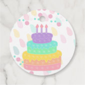 上ポップ・アートのだ！パポップ・アートのステル誕生日感謝していキッド フェイバータグ (裏面)